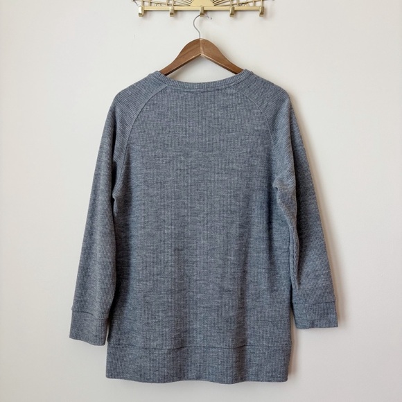 Varley Sierra Side Zip Pullover Sweater Large Grey Marl - Picture 5 of 8